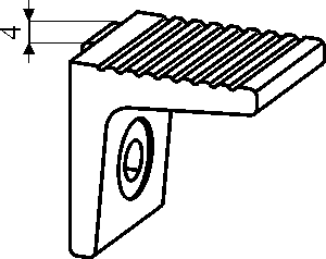 Podpórka pod szybę rowek 4 mm (bezbarwna)