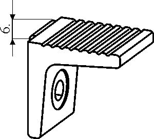 Podpórka pod szybę rowek 6 mm (bezbarwna)