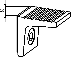 Podpórka pod szybę rowek 8 mm (bezbarwna)